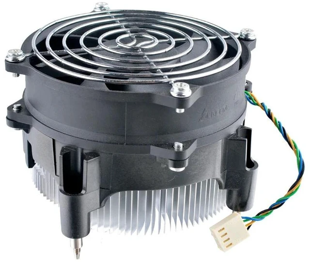 Alt view image 2 of 2 - AFB0912VH Copper Core CPU Cooler, 92x80mm DC12V 0.60A 4Pin 5000RPM Fan with Aluminum Fin Heatsink, for LGA775 Socket CPU Heat Dissipation