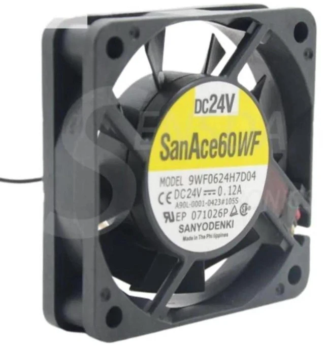 Main image of 9WF0624H7D04 A90L-0001-0423#105S Industrial Axial Cooling Fan, DC24V 0.12A 6015 60mm 6cm Replacement Fan, 3-Pin Fan for FANUC CNC Machine, Industrial Equipment Heat Dissipation Repair Part