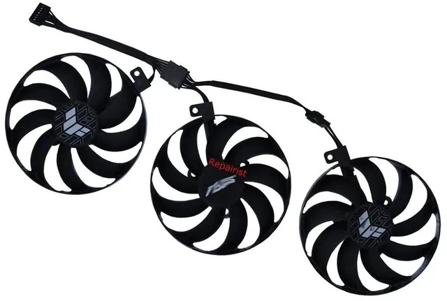 Alt view image 2 of 2 - 3-Pack T129215BU Graphics Card Cooling Fan, GPU Cooler Replacement Fan for RTX 3070 Ti V2 OC, RTX 3060 12G V2 GAMING Video Card, 7Pin PWM VGA Cooler Fan for Desktop Gaming GPU Repair