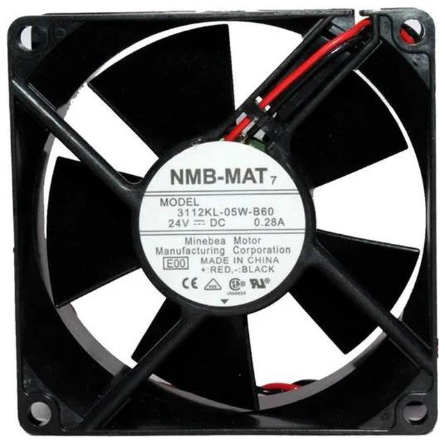 Alt view image 2 of 2 - 3112KL-05W-B60 Axial Cooling Fan, DC24V 0.28A 8032 80×80×32mm 8cm 2-Wire Silent Replacement Fan, Industrial Fan for Boring Machine, Inverter Cabinet Heat Dissipation Repair Parts