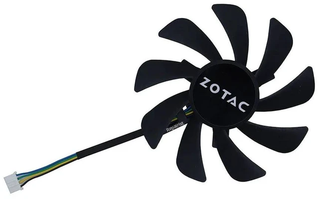 Alt view image 2 of 2 - T129215SH GPU Cooling Fan, VGA Video Card Replacement Cooler Fan DC12V 4-Wire PWM, 85mm Internal Graphics Fan for GTX 1060 6GB Mini and GTX1060 3GB ITX Desktop Gaming GPU Heat Dissipation Repair Part