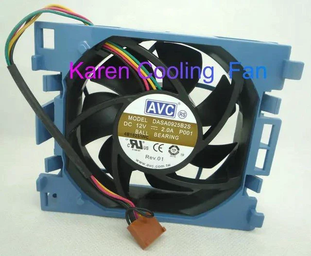 Main image of DASA0925B2S Axial Cooling Fan, 9225 92×92×25mm 9cm DC12V 2.0A 4-Wire PWM Replacement Fan, Part Number A84101510275KI 511774-001, High Airflow Server Cabinet Heat Dissipation Repair Parts