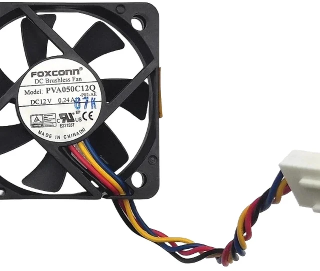 Alt view image 2 of 2 - PVA050C12Q Axial Cooling Fan, 5010 50×50×10mm 5CM DC12V 0.24A 4-Wire PWM Hydraulic Bearing Ultra-Thin Silent Replacement Fan, Adjustable Speed Small Cooler Fan for Heatsink Heat Dissipation Repair