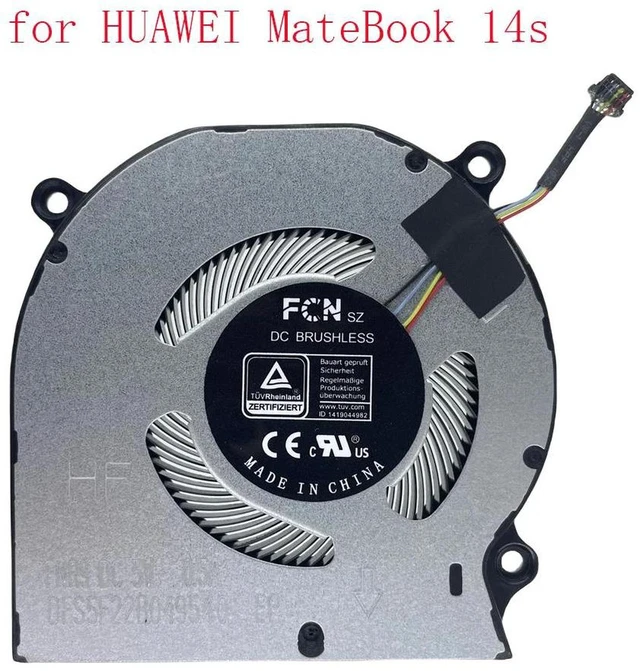 Alt view image 2 of 2 - PCS Laptop CPU Cooling Fan, DC5V 4-Pin 4-Wire PWM Replacement Blower Cooler, Internal Notebook Fan Compatible with Huawei MateBook 14s HKD-W56 and HKD-W76, Heat Dissipation Repair Parts