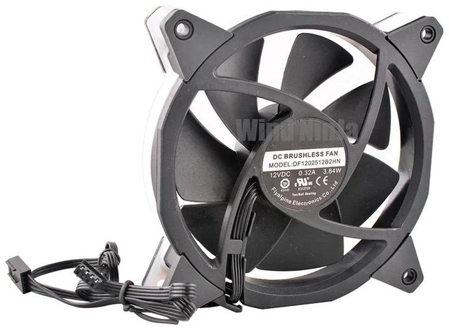Main image of DF1202512B2HN 12025 RGB PC Cooling Fan, 120×120×25mm 12CM DC12V 0.32A 3.84W 4-Pin 3000RPM Color Lighting Replacement Cooler Fan for MSI Trident X PC CPU Heat Dissipation Repair Parts