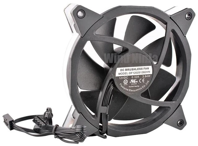 Alt view image 2 of 2 - DF1202512B2HN 12025 RGB PC Cooling Fan, 120×120×25mm 12CM DC12V 0.32A 3.84W 4-Pin 3000RPM Color Lighting Replacement Cooler Fan for MSI Trident X PC CPU Heat Dissipation Repair Parts