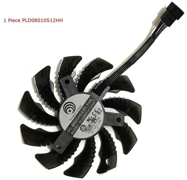 Main image of PLD08010S12HH Graphics Card Cooling Fan, 1 Piece VGA GPU Cooler Replacement Fan Compatible with GTX 1080 / 1070 Ti G1 Gaming, GTX 1060 ROCK for Video Card Heat Dissipation