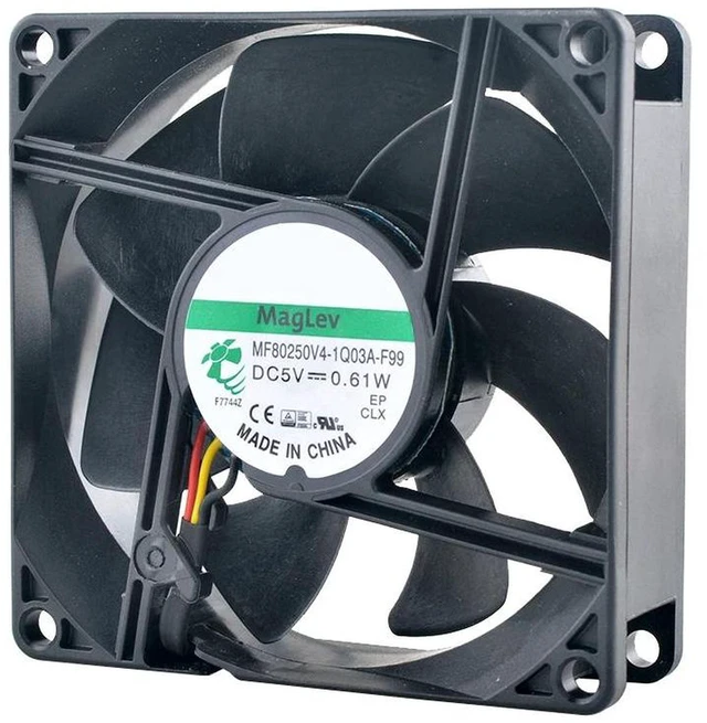 Alt view image 2 of 2 - 120x120x25mm 12025 12cm Cooling Fan DA12025B12T, DC 12V 0.3A 4-Wire PWM Brushless Replacement Axial Fan for Computer Case, Industrial Cabinet, Power Supply Heat Dissipation
