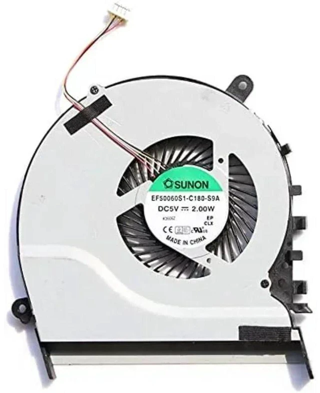Main image of Laptop CPU Cooling Fan Replacement EF50060S1-C180-S9A, DC5V 0.36A 4-Pin PWM Notebook Cooler Fan Compatible with ASUS S551LB, V551LB, S551, V551 Series Laptops for Internal Heat Dissipation