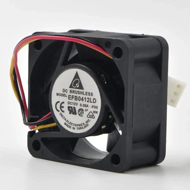 Main image of 2 PCS EFB0412LD 4020 40mm Axial Cooling Fan, DC12V 0.08A Dual Ball Bearing Silent Fan, Replacement Fan for Switch Case, Power Supply, Small Electronic Equipment Heat Dissipation