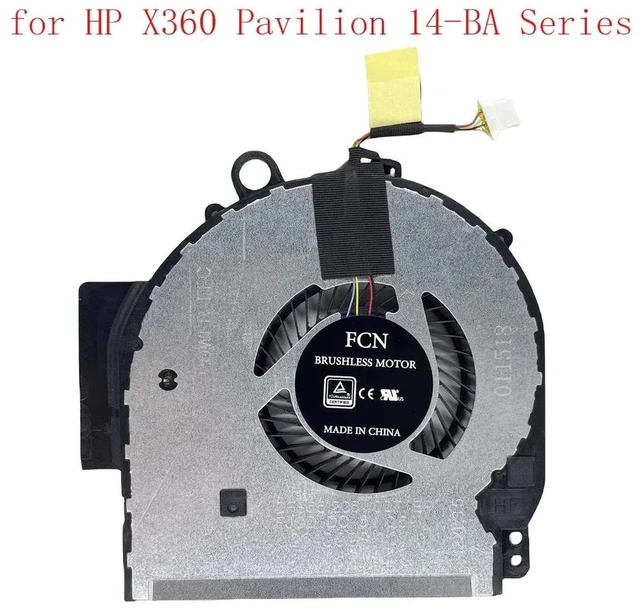 Alt view image 2 of 2 - 924281-001 Laptop CPU Cooling Fan Replacement, DC5V 0.3A 4-Pin PWM Notebook Cooler Fan Compatible with HP 14-BA,14-BAXXX,14-BA010CA,011DX,013DX,018CA,114DX Series Laptops Heat Dissipation
