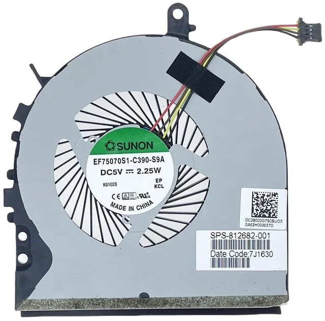 Alt view image 2 of 2 - TPN-C122 Laptop CPU Cooling Fan Replacement, DC5V 0.4A 4-Pin PWM Notebook Cooler Fan Compatible with HP Pavilion 15-AE,15-AE018TX,AE021TX,AE019TX,15-AH,15Z-AH,M6-P,15-AE120TX M6-AE Heat Dissipation