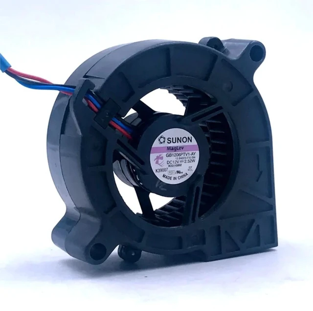 Alt view image 2 of 2 - 6025 Centrifugal Blower Projector Cooling Fan 60×60×25mm, DC12V 2.52W 3-Wire FG Speed Signal, Replacement Blower Compatible with GB1206PTV1-AY 13.B4310.FXGN