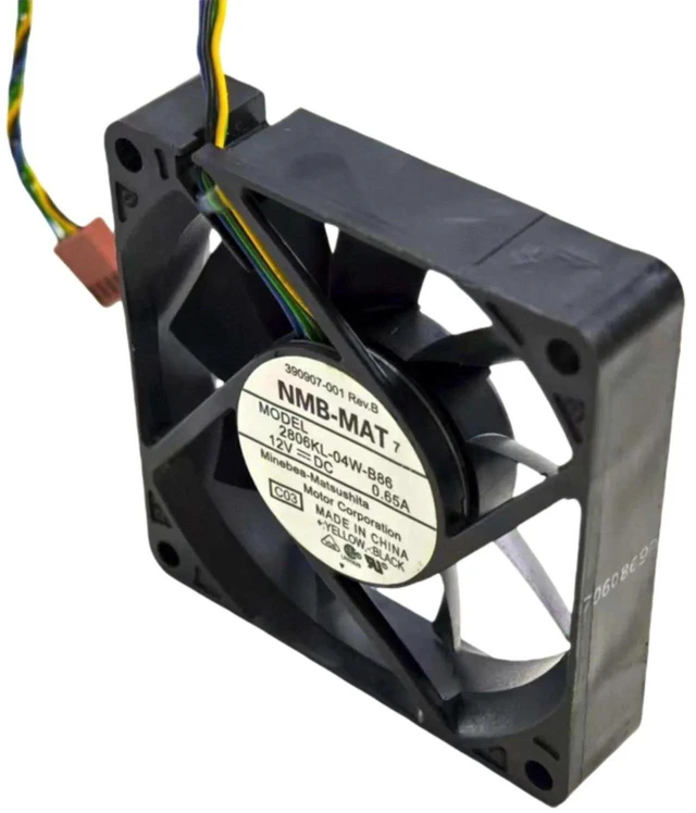 Main image of 2806KL-04W-B86 7015 Axial Cooling Fan 70×70×15mm, DC12V 0.60A 4-Wire PWM 6500RPM High Speed Silent Server CPU Heatsink Fan