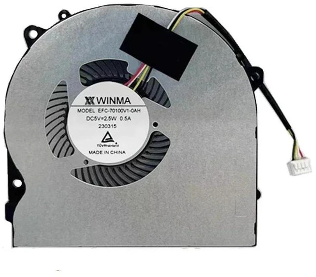 Main image of Laptop CPU Cooling Fan Replacement for Hasee Z7M-CT5NA, Z7M-CN7NA, Z7M-CT7NK, T58-V Gaming Notebook, DC5V 4-Pin PWM Centrifugal Blower Cooler