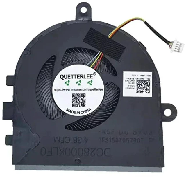 Alt view image 2 of 2 - Replacement 0WYGK2 Laptop CPU Cooling Fan, DC5V 4-Pin PWM Centrifugal Blower Cooler for Dell Inspiron 3480 3481 5493 5494, Vostro 3493, Latitude 3490 Notebook