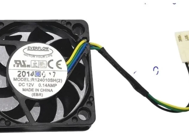 Alt view image 2 of 2 - R124010SH 4010 40mm 4CM PWM Axial Cooling Fan, DC12V 0.14A 4-Wire Pulse Speed Control Mini CPU Cooler Replacement Fan for Everflow 40×40×10mm Compact Chassis