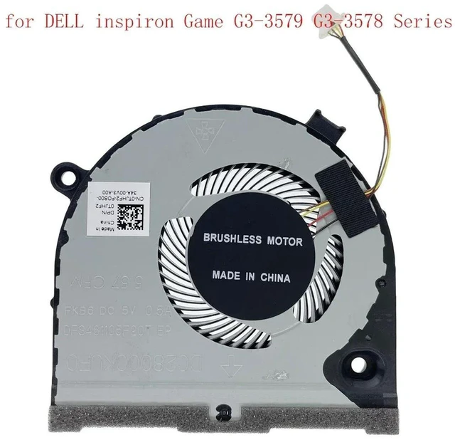 Alt view image 2 of 2 - Laptop CPU Cooling Fan Replacement Part 0TJHF2 DFS481105F20T FKB6, DC 5V 4-Pin Brushless Fan, Compatible with Dell G3-3579 G3-3578 Gaming Notebook, Internal CPU Cooler for Laptop Heat Dissipation Repa