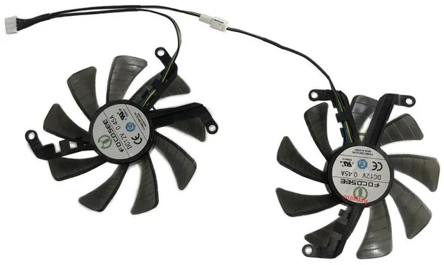 Main image of 2 Units/Set Graphics Card Cooling Fan FY09015M12LPA, GPU Cooler Replacement for KFA2 GTX 1660 Ti 1-Click OC & KFA2 RTX 2060 1-Click OC Video Card Fan