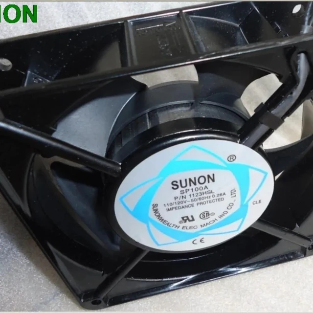 Alt view image 2 of 2 - 1123HSL AC Cooling Fan, 120x120x38mm 12038 Size 110V Ball Bearing Axial Fan, 12CM High Airflow Replacement Fan for Cabinet, Inverter and Industrial Equipment Heat Dissipation