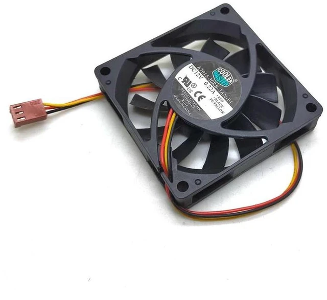 Main image of 70x70x15mm DC Cooling Fan A7015-30RB-3AN-F1 DF0701512RFMN E255988-CF, DC12V 0.22A 3-Pin 3-Wire Axial Fan Replacement for Cooler Master CPU Cooler, 70mm PC Heat Dissipation Fan