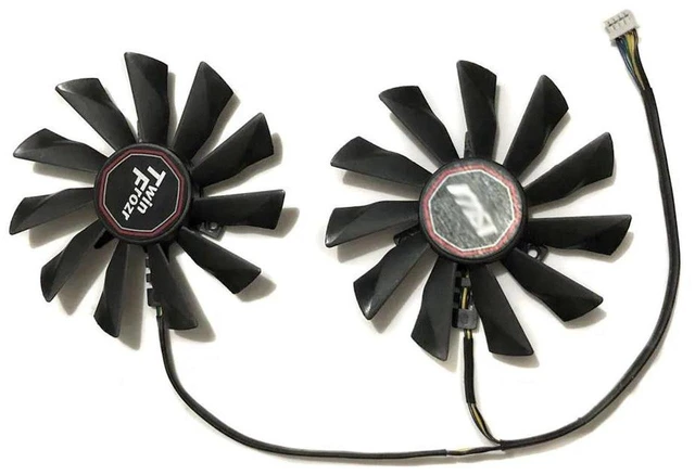 Main image of 2 Units/Set PLD10010S12HH GPU Cooling Fan, Replacement VGA Graphics Card Cooler for R9 290X, R9 280X, R9 270X, GTX 750, GTX 760, GTX 770, GTX 780 Twin Frozr IV Video Card, Dual Fan Kit DC12V 4-Pin PWM