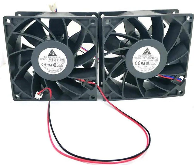 Main image of FFB0924EHE R00 DC Cooling Fan, 92×92×38mm 9238 9CM DC24V 0.75A 3-Wire Axial Fan, High Airflow Replacement Fan for Server, Inverter and Industrial Cabinet Heat Dissipation
