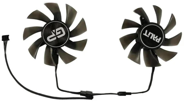 Main image of 2 Units/Set FD8015U12D GPU VGA Cooling Fan, 80mm (75mm Mount) Replacement Graphics Card Cooler for WinFast GTX 1650 & GTX1650 SUPER GP OC Desktop Gaming Video Card, Dual Fan Kit DC12V 4-Pin PWM for