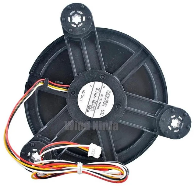 Main image of 12038GE-12M-YU Centrifugal Blower Fan, 120mm 12cm DC12V 0.26A 4-Wire Refrigerator Freezer Evaporator Cooling Fan, High Static Pressure Turbo Fan Replacement for Fridge Freezer Compartment Air Circulat