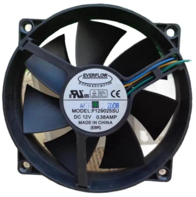 Main image of F129025SU 9025 CPU Cooling Fan, 90×90×25mm DC12V 0.38A 4-Wire PWM Speed Control Axial Fan, High Airflow Replacement Fan for CPU Heatsink & Electronic Equipment Heat Dissipation