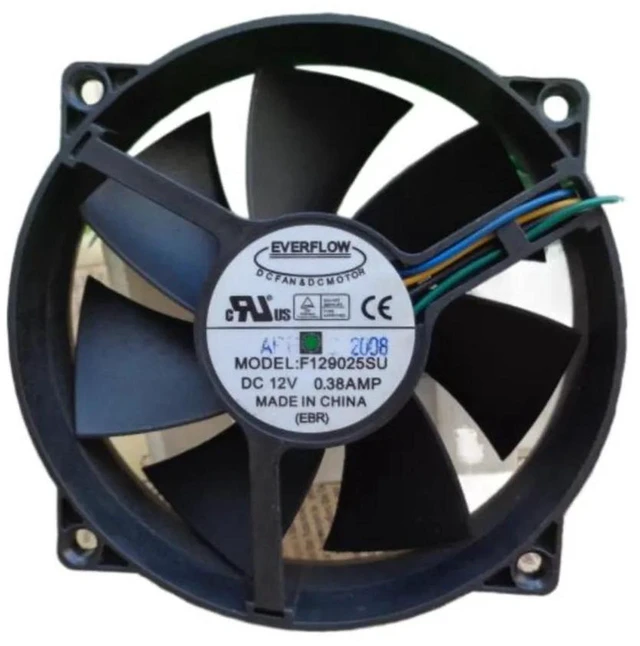 Alt view image 2 of 2 - F129025SU 9025 CPU Cooling Fan, 90×90×25mm DC12V 0.38A 4-Wire PWM Speed Control Axial Fan, High Airflow Replacement Fan for CPU Heatsink & Electronic Equipment Heat Dissipation