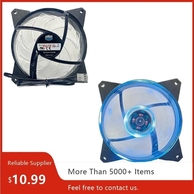 Alt view image 2 of 2 - DF1202512RFMN 120mm 12025 CPU Cooling Fan, DC12V 4-Pin PWM Silent Axial Fan with RGB Lighting Effect, High Airflow Quiet Fan Replacement for PC Case & CPU Heatsink Heat Dissipation