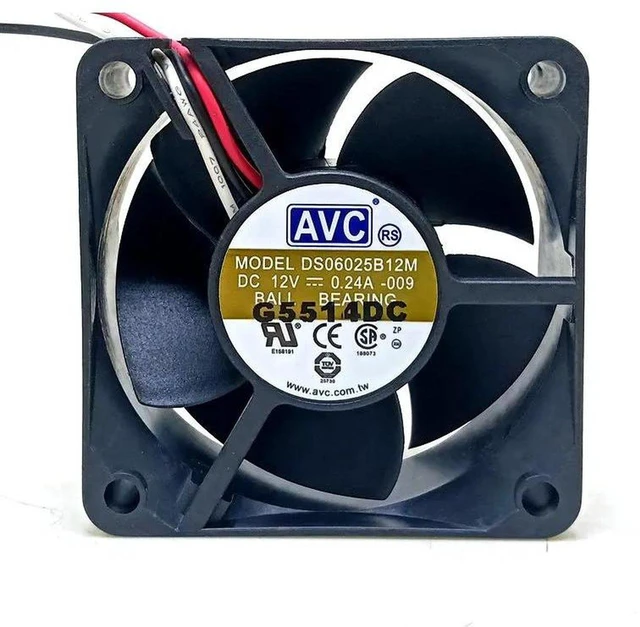 Main image of DS06025B12M 6025 Cooling Fan, 60x60x25MM 6CM DC12V 0.24A 3-Wire Axial Fan, Replacement Cooler Fan for Desktop CPU & Laptop, Mini 60mm Internal Heat Dissipation Repair Fan