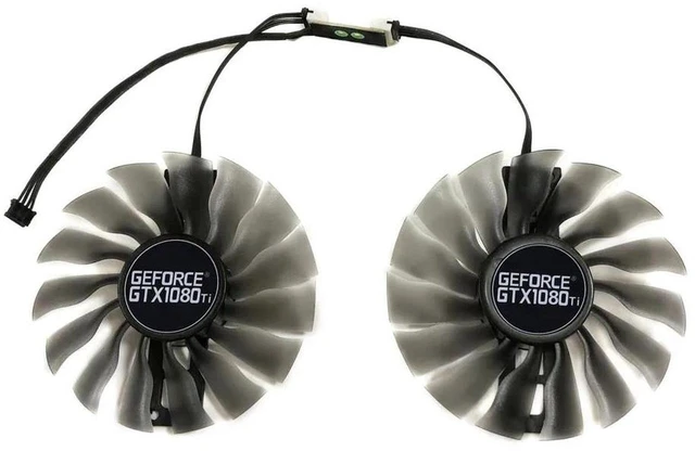 Alt view image 2 of 2 - Type A GPU Cooling Fan Replacement FD10015H12S, 4Pin PWM Intelligent Thermostat VGA Cooler DC12V, Single Video Card Fan for GTX1070, GTX1080, GTX1080Ti, Super1080 & Phoenix GS Graphics Card Repair Spa
