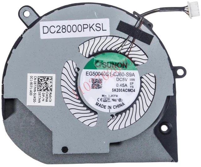 Alt view image 2 of 2 - CPU Cooling Fan Replacement for Dell Precision 3540 3550 M3540 Latitude 5510 Laptop, P/N 06T7HN 0G8RWX, 4 Pin Connector, DC5V Brushless Notebook CPU Cooler Fan