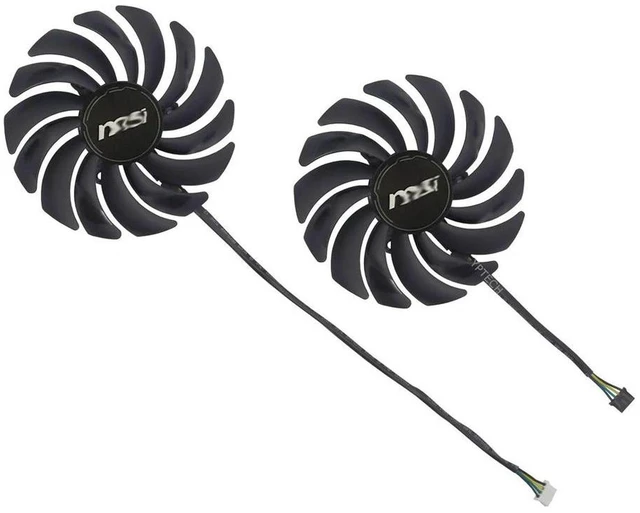 Main image of 2Pcs/Set PLD10010S12HH GPU Cooling Fan, Replacement Graphics Card Cooler, Compatible with PLD10010B12HH for RTX 3060, 3060 Ti, 3070 VENTUS 2X OC Video Card, High Airflow Quiet VGA GPU Fan Replacement