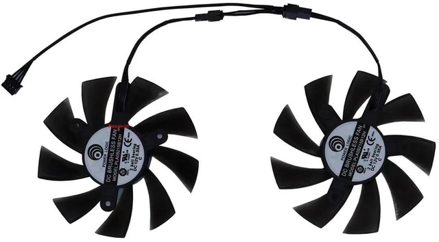 Main image of 2Pcs/Set PLA09215B12H GPU Cooling Fan, Replacement VGA Graphics Card Cooler for GTX 1660 SUPER MIRACLE II 6G Video Card, High Airflow Quiet GPU Fan Replacement Parts