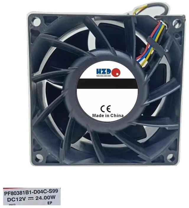 Main image of VF60381B1-Q000-S99 Axial Cooling Fan, 60x60x38mm 6038 DC 12V Industrial Fan, High Airflow Static Pressure Cooler, Replacement Fan for Cabinet, Server, Power Supply Heat Dissipation