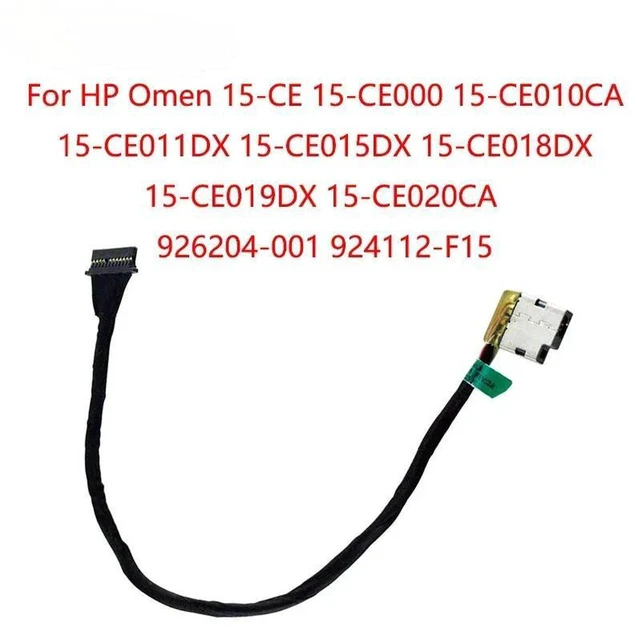 Main image of Laptop DC Power Input Jack with Cable Connector, DC-IN Charging Port Replacement for HP 15-CE, 15-CE000, 15-CE010CA, 15-CE011DX, 15-CE015DX, 15-CE018DX Notebook, Power Jack Harness Repair Part