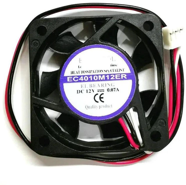 Main image of 4010 Axial Cooling Fan, DC 12V 0.07A 3-Wire 40x40x10mm Small Server Fan, Replacement Cooler Compatible with EC4010M12ER for Embedded Equipment, Chassis and Power Supply Heat Dissipation