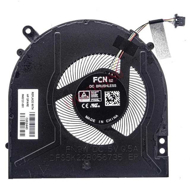 Alt view image 2 of 2 - Laptop CPU Cooling Fan M45131-001, Replacement Notebook Internal Cooler for HP Pavilion X360 15-ER Series TPN-W147, Quiet 4-Pin PWM Radiator Fan for 15-ER Convertible Laptop Repair Parts
