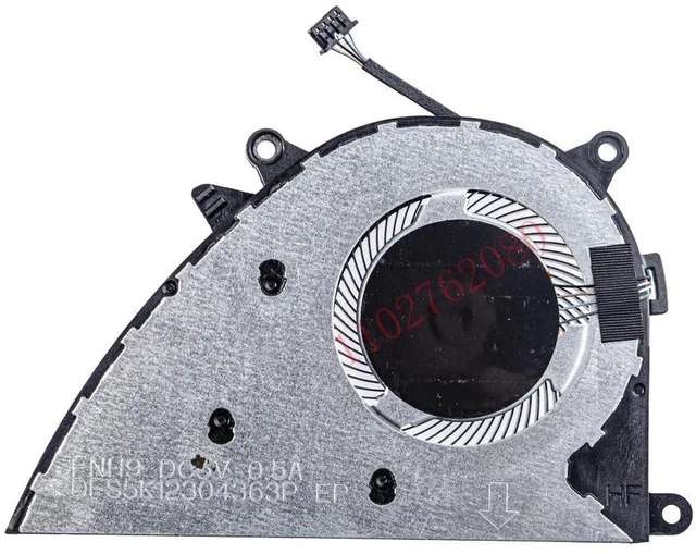 Main image of Laptop CPU Cooling Fan DFS5K12304363P 6033B0092801, DC5V 0.5A 4-Pin PWM Replacement Cooler for HP 17-CN,17-CP,470 G8,470 G9 FNH9 Series Notebook, Internal CPU Radiator Repair Part