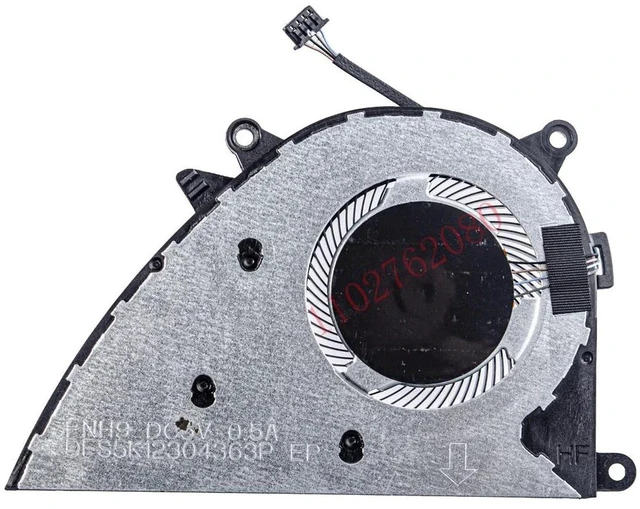 Alt view image 2 of 2 - Laptop CPU Cooling Fan DFS5K12304363P 6033B0092801, DC5V 0.5A 4-Pin PWM Replacement Cooler for HP 17-CN,17-CP,470 G8,470 G9 FNH9 Series Notebook, Internal CPU Radiator Repair Part