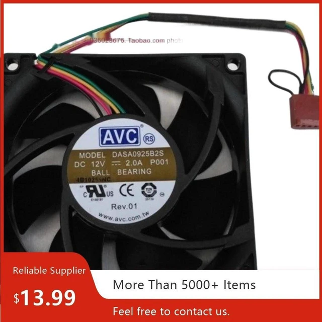 Main image of 92mm x 25mm DC12V 2.0A 4-Wire PWM Server Cooling Fan DASA0925B2S, 6500RPM High Speed Axial Fan Replacement for ML350 G6 Server Internal Heat Dissipation