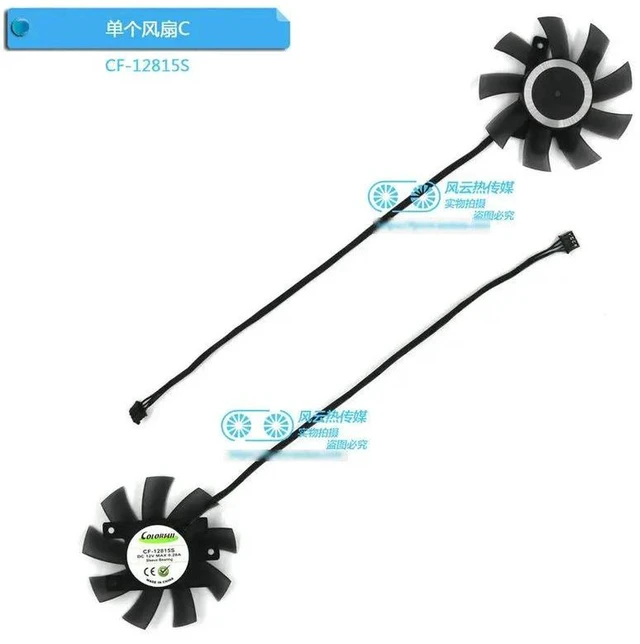Main image of 3 Pack CF-12815S Graphics Card Cooling Fans, Replacement GPU VGA Fan for RTX 2070S, RTX 2080, RTX 2080S, RTX 2080 Ti Video Card Heat Dissipation