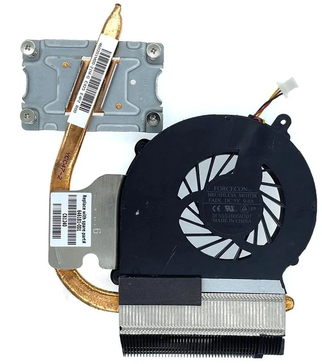 Alt view image 2 of 2 - Laptop CPU Cooling Fan with Heatsink Assembly 646183-001 646181-001 for Compaq Presario CQ43, CQ57, 2000, 430, 630 Series Notebooks, Replacement Notebook CPU Heat Sink Cooler