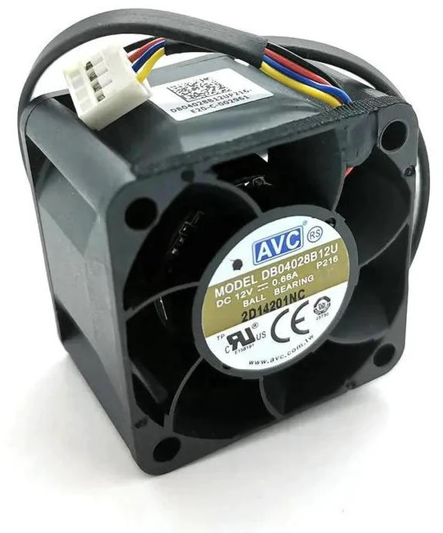 Main image of 40x40x28mm 4028 Server Cooling Fan DB04028B12U, DC12V 0.66A 40mm Axial Fan Replacement for 1U Server, Desktop Chassis, Industrial Cabinet Heat Dissipation