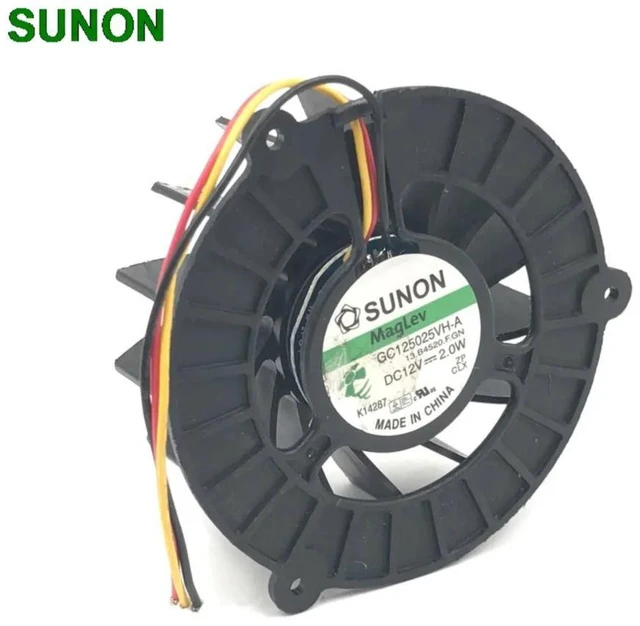 Alt view image 2 of 2 - GC125025VH-A DC12V 2.0W Axial Cooling Fan 13.B4520.F.GN, Replacement Fan for Industrial Equipment, Server Chassis, Electronic Instrument Internal Heat Dissipation