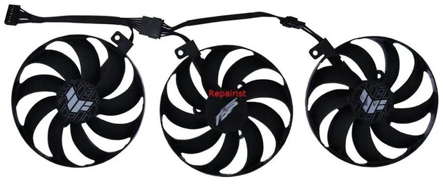 Alt view image 2 of 2 - 3 Pack Graphics Card Cooling Fans T129215BU, Replacement GPU VGA Cooler Fan Set for RX 6700 XT O12G GAMING and RTX 3070 Ti 8G OC, Video Card Heat Dissipation Repair Spare Parts