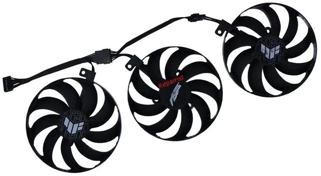 Alt view image 2 of 2 - 3 Pack Graphics Card Cooling Fans PLD09210S12H, Replacement VGA Cooler Fan Set for RTX 3060 12G V2 GAMING and RTX 3070 Ti V2 OC, Video Card Heat Dissipation Repair Spare Parts